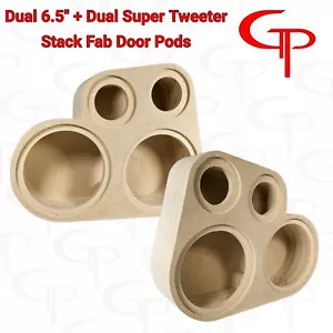 Par de anillos de altavoces de puerta fabulosa" con montaje al ras 2x 6,5" pulgadas + 2x Super tweet Pila de puerta fabulosa - Imagen 1 de 6