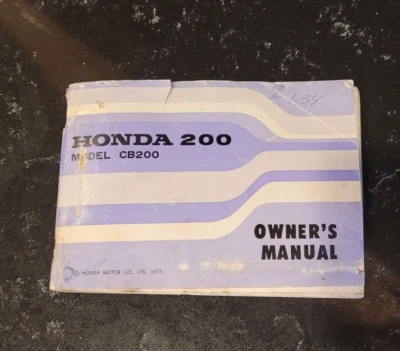 Honda CB200 CB 200 1973 doble manual del propietario vintage OEM  Foto 1 de 2