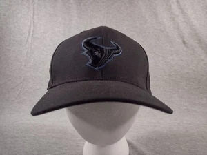 Houston Texans OTS Hat Ball Cap Mens L-XL Fitted Black Logo Polyester Spandex - Picture 1 of 8