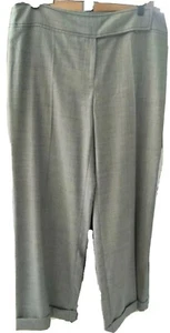 TROUSERS SIZE 16 GREY COAST HERRINGBONE DESIGN NEW WITHOUT TAGS - Picture 1 of 12