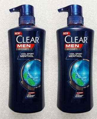 2x450g Clear Men Anti-Dandruff Nourising Shampoo Cool Sport Menthol+COOLING MINT - Image 1 of 3