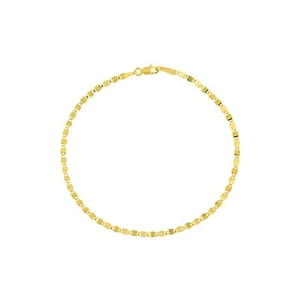 2.7mm Valentino Chain Bracelet Real 14K Yellow Gold - Picture 1 of 2