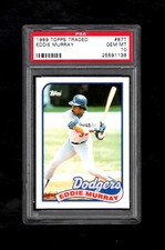 1989 Topps Traded #87T EDDIE MURRAY HOF Los Angeles Dodgers PSA 10 GEM MINT