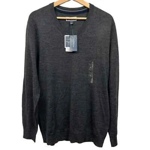 Club Room Sweater Mens Gray Performance Pullover Merino Wool Blend NWT SZ 3XL - Picture 1 of 3