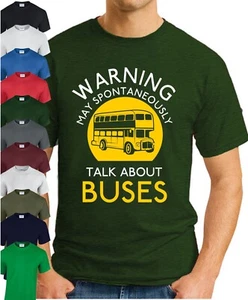 MAGGIO PARLARE SPONTANEAMENTE DI AUTOBUS T-SHIRT divertente slogan hobby agricoltura top - Foto 1 di 24