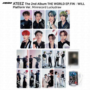 ATEEZ The 2nd Album WORLD EP.FIN WILL Lucky Draw Photocard Minirecord KPOP