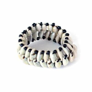 Double-Row Cowrie Shell Bracelet - Picture 1 of 2