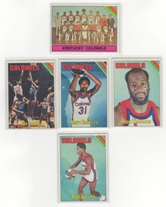 Lote de 5 cartas de los coroneles Topps 1975-76 con Issel Bird Averitt DE COLECCIÓN ESTRELLA EX-NM LOL3 - Imagen 1 de 2