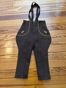 Pantalones de montar con tirantes BOY'S JODHPURS con bordado años 50 moda vintage - Imagen 1 de 5
