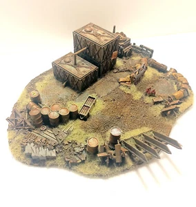 WARHAMMER 40000 WAR GAME SCENERY "RESOURCE ENERGY BASE" PAINTED 40K TERRAIN - Photo 1/1