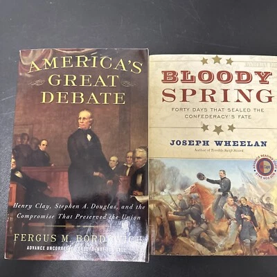 RARE ARC Book Lot of2 America's Great Debate Bloody Spring Wheelan Fergus VGC - Image 1 of 4