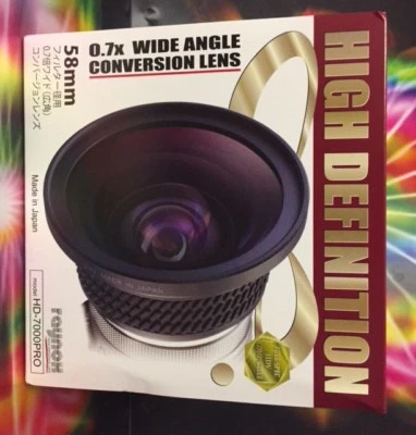 Raynox HD-7000 Pro 0.7X Wide Angle LENS 58mm - Canon 55-250 90-300 75-300 EF100 - Image 1 of 4