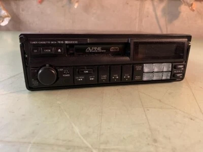 RARE Vintage Alpine 7618 AM FM  radio head unit Cassette player NO CAGE INCLUDED - Image 1 of 4