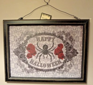 "Happy Halloween" Spider Lace Sign  (BIN8) - Bild 1 von 1
