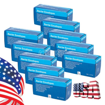 AZDENT 3000Pcs Barrier Envelopes SIZE #2 for X-Ray ScanX Phosphor Storage Plates USA