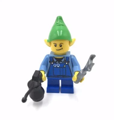LEGO Mono Azul Elfo Minifigura 10245 Navidad Vacaciones Taller de Papá Noel Foto 1 de 4