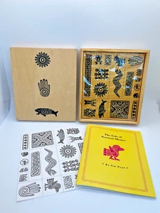 Symbols of Ancient Mexico-18 Rubber Stamps Jim Paul Mexican Symbols + Meanings - Imagen 1 de 5