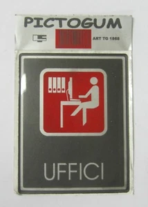 Aufkleber Schild Büros Weichvinyl 6,5x8 cm Neu Verpackt - Bild 1 von 1