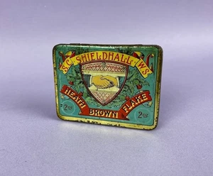 Lata de tabaco SCWS Shieldhall Heath Brown Flake 2 oz vintage principios de 1900 CWS cooperativa - Imagen 1 de 6