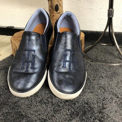 Tommy Hilfiger navy blue slip on tennis shoes - Image 1 of 4