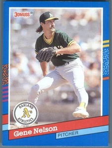 Donruss Oakland Athletics 1991 Gene Nelson #385a - Imagen 1 de 2