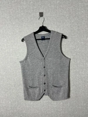 Chaleco de lana y cachemir Boggi Milano gris chaleco suéter talla M Foto 1 de 4