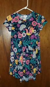 Lularoe Carly Girls Floral Dress Sz 10 - Picture 1 of 3
