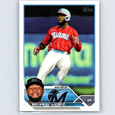 2023 Topps Bryan De La Cruz #599 Miami Marlins - Image 1 of 2