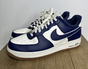 Nike Air Force 1 Low College Pack '07 LV8 Navy / White DQ7659-101 Mens Size 8 - Picture 1 of 11