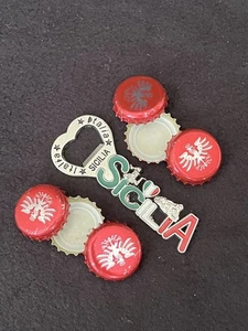 Vtg Sicilia Itally Stainless Steel Magnetic Bottle Opener - Picture 1 of 4