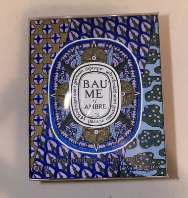 Vela perfumada Diptyque Baume d'Ambre Bougie Parfumee 2,4 oz/70 g 2018 vacaciones Foto 1 de 3