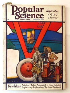 Vtg Popular Mechanics Magazine September 1929 25c New Ideas Great Art Cover - Picture 1 of 24