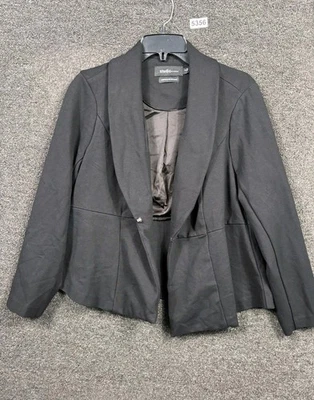 Blazer Torrid Studio Mujer 0 EE. UU. 12 Negro Traje Chaqueta Manga Larga Chal Abrigo Foto 1 de 4