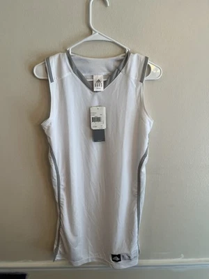 Adidas Women’s Team Performance Tank Top/Jersey White/Grey Sz Small NWT - Image 1 of 4