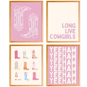 Long Live Cowgirls Decor,Cowgirl Wall Art,Cowgirl Room Decor,Pink Cowgirl Dec - Picture 1 of 5