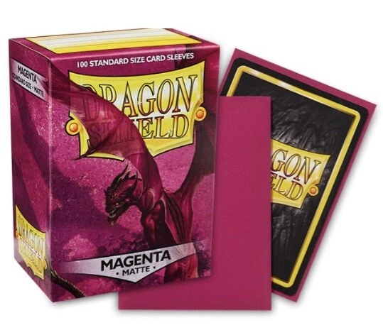 Mangas Escudo Dragón Magenta Mate 100ct Tamaño Estándar DESCUENTO POR VOLUMEN Foto 1 de 1