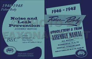 Juego manual de montaje de carrocería Cadillac Fisher 1946-1947 tapicería y prevención de ruido - Imagen 1 de 12