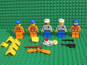 Lot 5 LEGO City Town Coast Guard Worker Minifigures Life Jackets Hats more CG10 - Picture 1 of 6