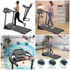 Folding Treadmill for Home Motorized Running Machine LED Display, 2.5HP, 7.5 mph - Picture 1 of 10