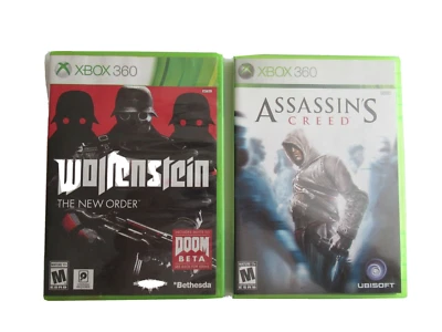 Wolfenstein The New Order (Microsoft Xbox 360, 2014) Complete + Assassin's Creed - Image 1 of 4