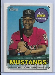 2018 TOPPS HERITAGE MINORS JETER DOWNS AUTOGRAPH AUTO #ROA-JD BILLINGS MUSTANGS - Picture 1 of 2