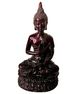 Vintage roter Harz Thai Buddha, super Zustand, asiatisches Dekor oder Meditationsraum - Bild 1 von 6