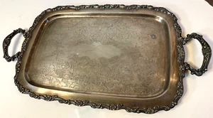 Vintage Rectangle WM. A. Rogers Silver Plated Serving Tray - Picture 1 of 5