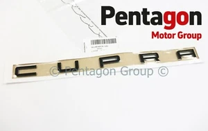 New Genuine SEAT Leon Ibiza Rear Tailgate Black Cupra Badge Emblem 6LL853687A041 - Picture 1 of 2