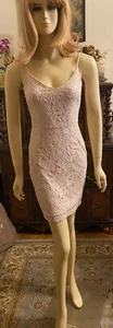 Sexy Guess Dress - Pink/Beige Lace Spaghetti Straps - Bodycon Size 2 - Bild 1 von 9
