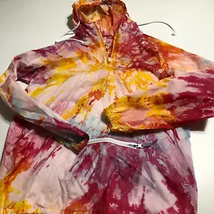 Empyre Paint Splatter Swirl Light Weight Nylon Jacket Size Small 1/4 Zip - Picture 1 of 5