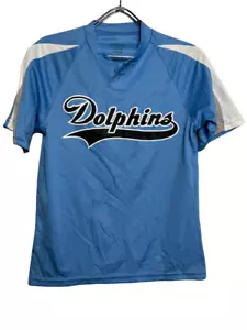 Augusta Sportswear YOUTH Dolphins Short Sleeve Jersey BLUE MEDIUM - Picture 1 of 4