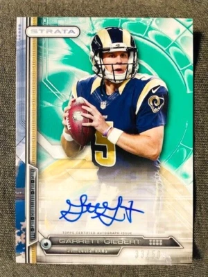 2014 Topps Strata Garrett Gilbert Rookie RC Auto Autograph Card Emerald /50 Rare - Image 1 of 2