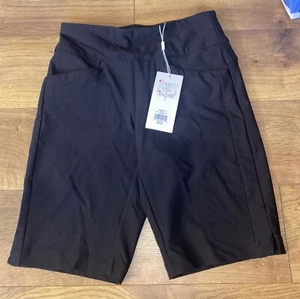 Lady Hagen Women's Tummy Control 10'' Golf Shorts Size XS Easy Shaper Black - Picture 1 of 3