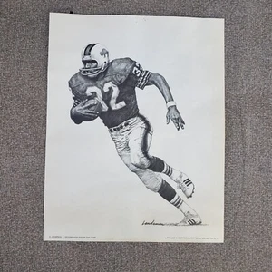 OJ Simpson seltene Lithographie USA 14x11 Athlet des Jahres 73' BUFFALO BILLS Schild - Bild 1 von 17